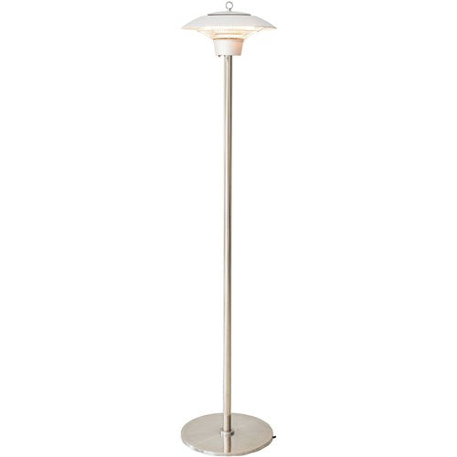 Hanover - 6.8' Electric Infrared Halogen Stand Lamp with Two Heat Levels - Silver-United Backyard