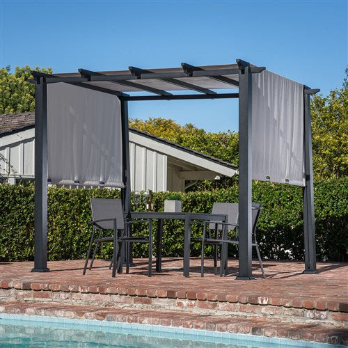 Hanover - 8x10' Steel Pergola - Steel-United Backyard