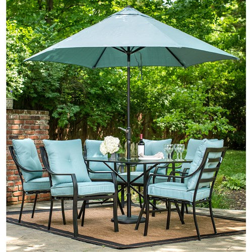 Hanover - 9' Lavallette Umbrella - Blue-United Backyard