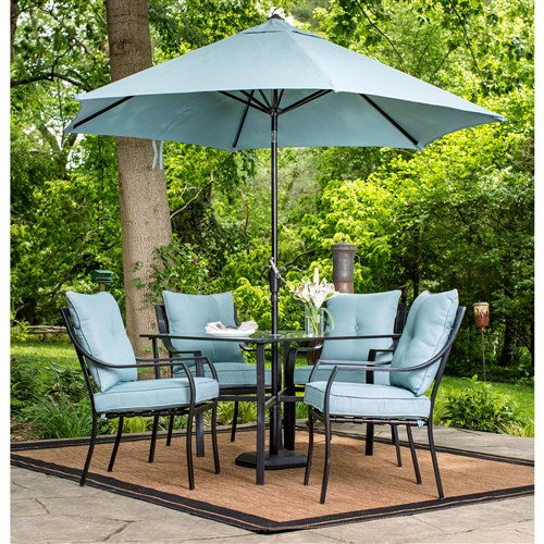 Hanover - 9' Lavallette Umbrella - Blue-United Backyard