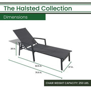 Hanover - Aluminum Padded Sling Chaise Lounge - Gray/Aluminium-United Backyard