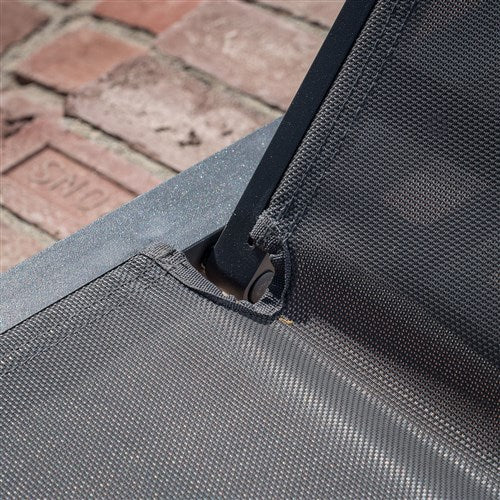 Hanover - Aluminum Sling Armless Chaise Lounge - Gray/Gray-United Backyard