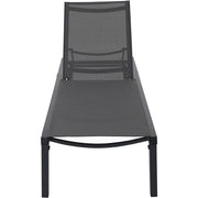 Hanover - Aluminum Sling Armless Chaise Lounge - Gray/Gray-United Backyard