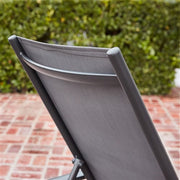 Hanover - Aluminum Sling Chaise Lounge - Gray/Aluminium-United Backyard