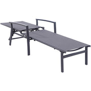 Hanover - Aluminum Sling Chaise Lounge - Gray/Aluminium-United Backyard