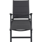 Hanover - Aluminum Sling Folding Chaise Lounge - Gray/Gray-United Backyard