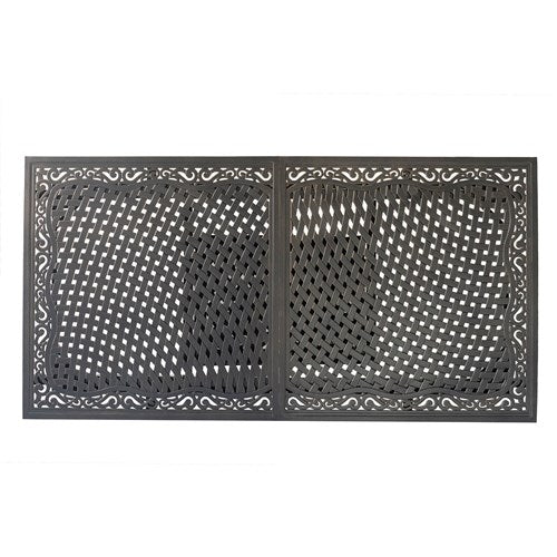 Hanover - Brigantine 7pc: 6 Sling Dining Chairs, Expandable Cast Dining Table - Cast/Tan-United Backyard