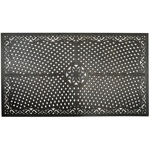 Hanover - Brigantine 7pc: 6 Sling Swivel Rockers, 40x70" Cast Dining Table - Cast/Tan-United Backyard