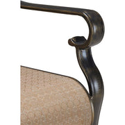 Hanover - Brigantine 7pc: 6 Sling Swivel Rockers, 40x70" Cast Dining Table - Cast/Tan-United Backyard