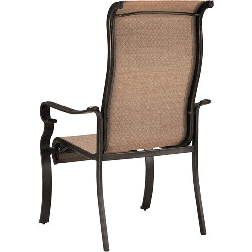 Hanover - Brigantine 9pc: 6 Sling Dining Chairs, 2 Sling Swivel Rockers, Expandable Cast Table - Cast/Tan-United Backyard