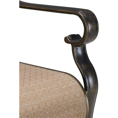 Hanover - Brigantine 9pc: 8 Sling Swivel Rockers, 60x84" Cast Dining Table - Cast/Tan-United Backyard