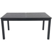 Hanover - Cameron 11pc: 10 Aluminum Sling Chairs, 63-94" Aluminum Extension Table - Gray/Gray-United Backyard