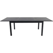 Hanover - Cameron 11pc: 10 Aluminum Sling Chairs, 63-94" Aluminum Extension Table - White/Gray-United Backyard