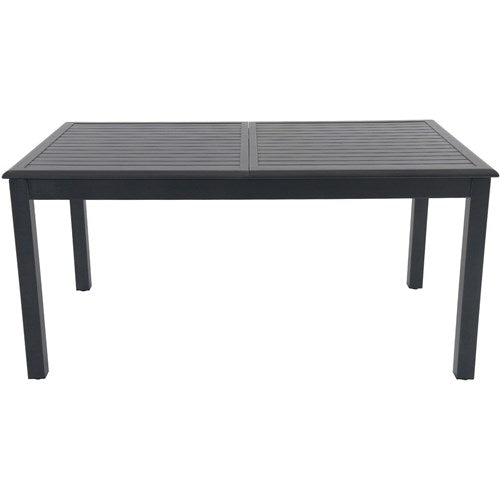 Hanover - Cameron 7pc: 6 Aluminum Sling Folding Chairs, 63-94" Alum Extension Table - Gray/Gray-United Backyard