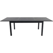 Hanover - Cameron 7pc: 6 Aluminum Sling Folding Chairs, 63-94" Alum Extension Table - Gray/Gray-United Backyard