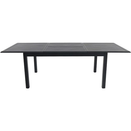 Hanover - Cameron 7pc: 6 Aluminum Sling Folding Chairs, 63-94" Alum Extension Table - Gray/Gray-United Backyard