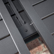 Hanover - Cameron 9pc: 8 High Back Padded Sling Chairs, 63-94" Aluminum Extension Table - Gray/Gray-United Backyard