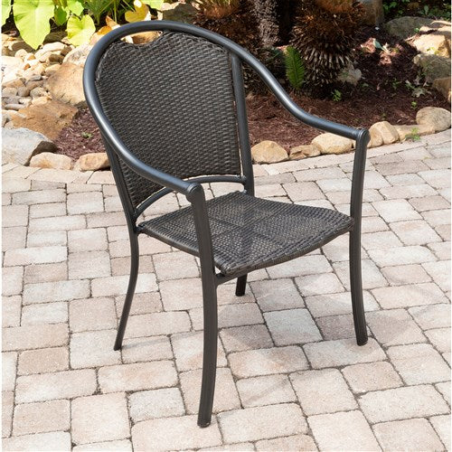 Hanover - Commercial woven aluminum dining chair - Woven-United Backyard