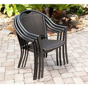Hanover - Commercial woven aluminum dining chair - Woven-United Backyard