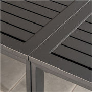 Hanover - Conrad 5pc Dining Set: 4 Alum Sling Chairs and Folding Table - White/Gray-United Backyard