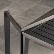 Hanover - Conrad 5pc Dining Set: 4 Alum Sling Chairs and Folding Table - White/Gray-United Backyard