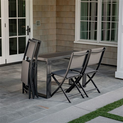 Hanover - Conrad Aluminum Folding Table 36"x41" - Grey-United Backyard