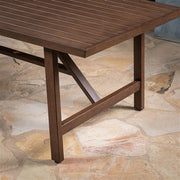 Hanover - Fairhope 7pc Dining Set: 6 Padded Sling Chairs and 74"x40" Tressle Table - Tan-United Backyard