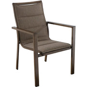 Hanover - Fairhope 7pc Dining Set: 6 Padded Sling Chairs and 74"x40" Tressle Table - Tan-United Backyard