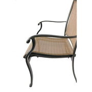 Hanover - Fontana 3pc: 2 Sling Dining Chairs and 32" Cast Table - Tan/Bronze-United Backyard