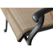 Hanover - Fontana 7pc: 4 Sling Dining Chairs, 2 Sling Swivel Rockers, 40x68" Tile Table- Tan Sling/Tile-United Backyard