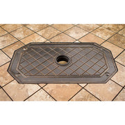 Hanover - Fontana 7pc: 6 Sling Swivel Rockers, 40x68" Tile Top Table - Tan Sling/Tile-United Backyard