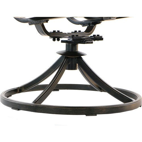 Hanover - Fontana 7pc: 6 Sling Swivel Rockers, 42x84" Glass Top Table - Tan Sling/Glass-United Backyard