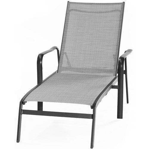 Hanover - Foxhill 1pc Chaise Lounge Chair - Gray/Gunmetal-United Backyard