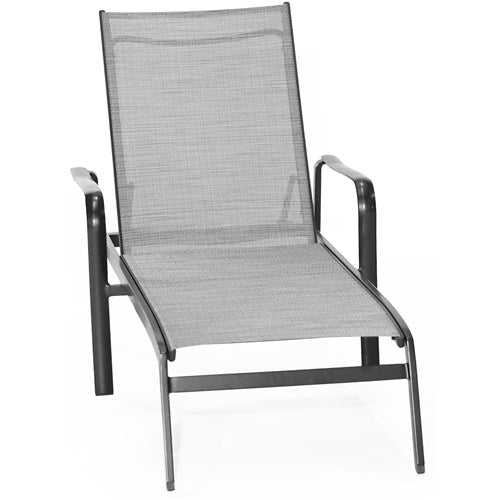 Hanover - Foxhill 1pc Chaise Lounge Chair - Gray/Gunmetal-United Backyard