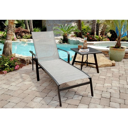 Hanover - Foxhill 1pc Chaise Lounge Chair - Gray/Gunmetal-United Backyard