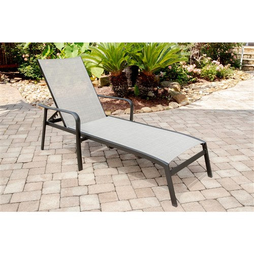 Hanover - Foxhill 1pc Chaise Lounge Chair - Gray/Gunmetal-United Backyard