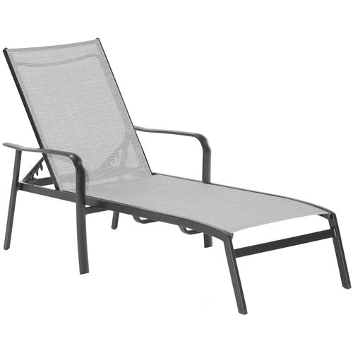 Hanover - Foxhill 1pc Chaise Lounge Chair - Gray/Gunmetal-United Backyard