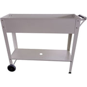 Hanover - Galvanized Steel Mobile Raised Planter Bed Cart with Wheels 37"x22"x31" - White-United Backyard