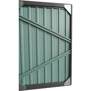 Hanover - Galvanized Steel Multi Wood Storage 5.2'x8.8'x5.3', Lockable Hinge Door - Dark Gray/White-United Backyard