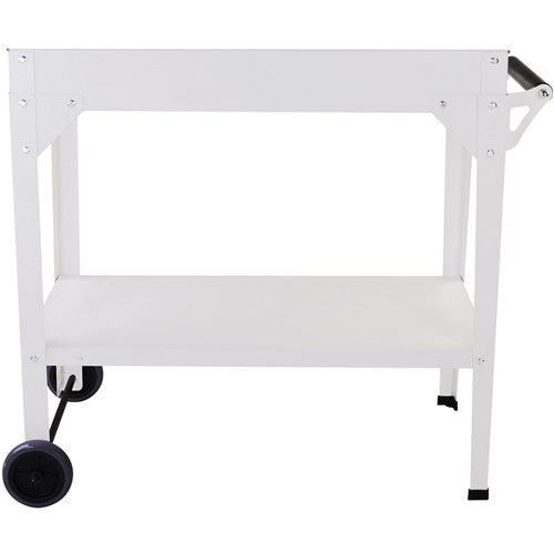 Hanover - Galvanized Steel Potting Bench Trolley 37"x22"x31" - White-United Backyard