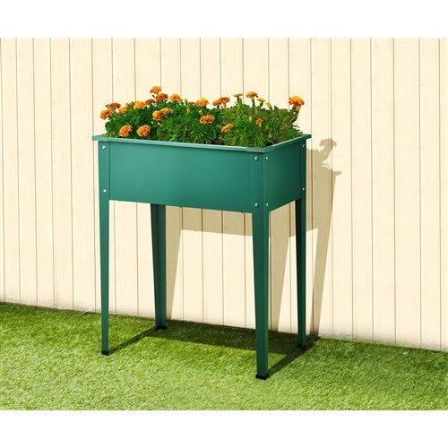 Hanover - Galvanized Steel Raised Planter Bed with Legs 24"x12"x31" - Green-United Backyard