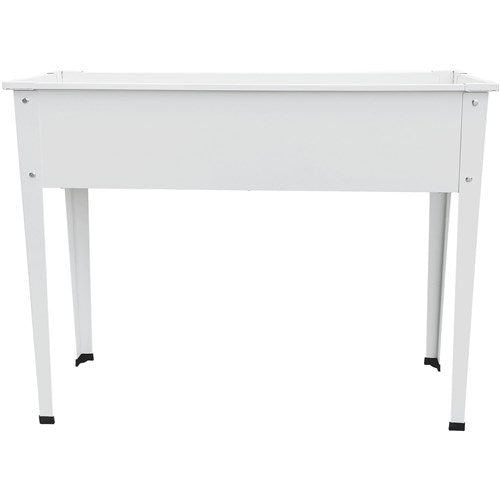 Hanover - Galvanized Steel Raised Planter Bed with Legs 40"x12"x31" - White-United Backyard