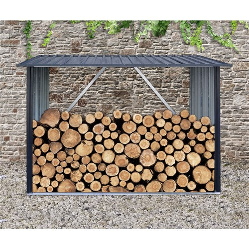 Hanover - Galvanized Steel Wood Storage 85.4"x33"x60"-United Backyard