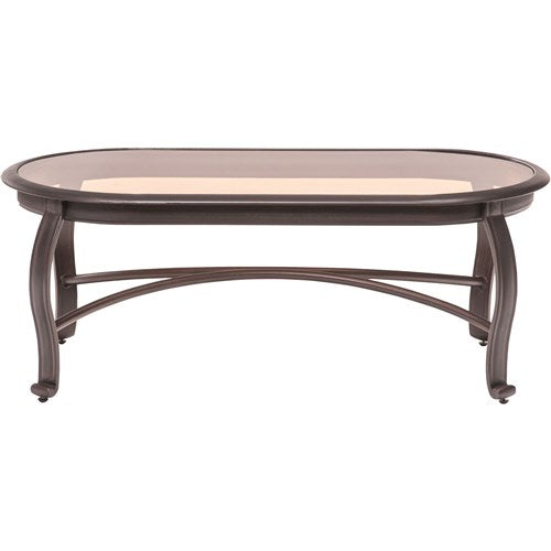 Hanover - Gramercy Woven Coffee Table with Glass Top-United Backyard