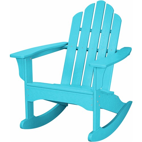 Hanover - Hanover All-Weather 3pc Rocking Chair Set: 2 Ad.Chairs, 19"x15" Table - Blue, Aruba-United Backyard