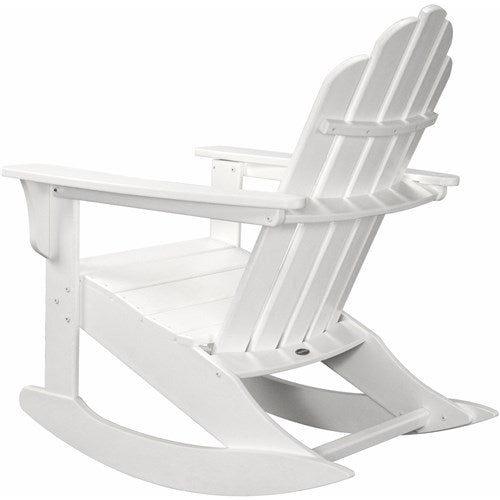 Hanover - Hanover All-Weather 3pc Rocking Chair Set: 2 Ad.Chairs, 19"x15" Table - White-United Backyard