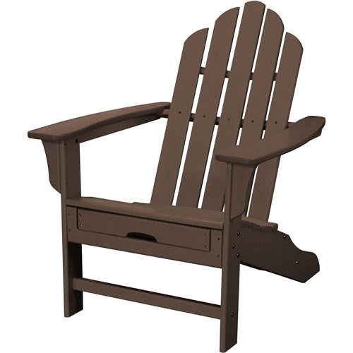 Hanover - Hanover All-Weather Adirondack Chair w/ Attached Ottoman - Mahogany-United Backyard