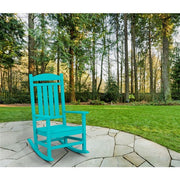 Hanover - Hanover All-Weather Pineapple Cay Porch Rocker - Aruba Blue-United Backyard