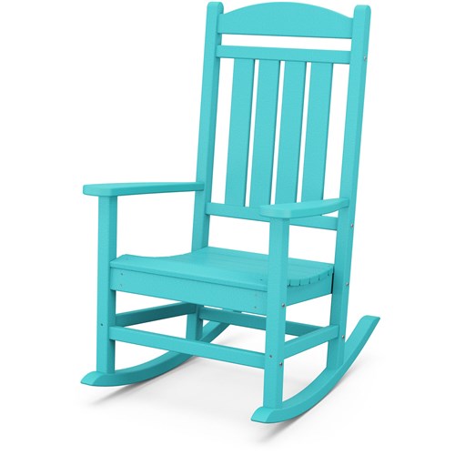 Hanover - Hanover All-Weather Pineapple Cay Porch Rocker - Aruba Blue-United Backyard