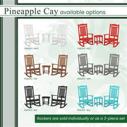 Hanover - Hanover All-Weather Pineapple Cay Porch Rocker - Grey-United Backyard